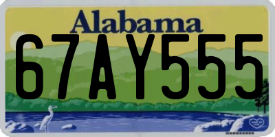 AL license plate 67AY555