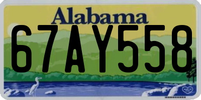 AL license plate 67AY558