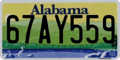 AL license plate 67AY559