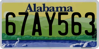 AL license plate 67AY563