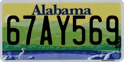 AL license plate 67AY569