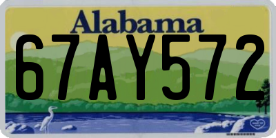 AL license plate 67AY572