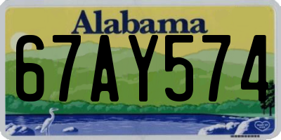 AL license plate 67AY574