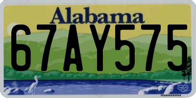 AL license plate 67AY575