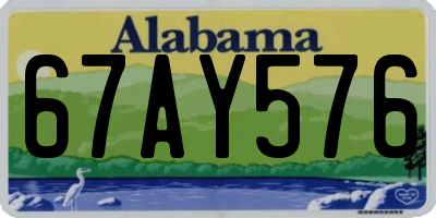 AL license plate 67AY576
