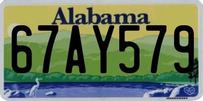 AL license plate 67AY579