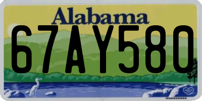 AL license plate 67AY580
