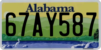 AL license plate 67AY587