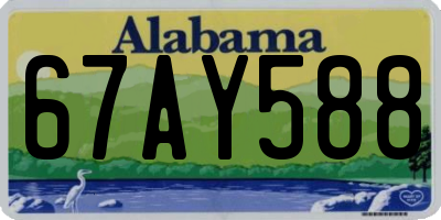 AL license plate 67AY588