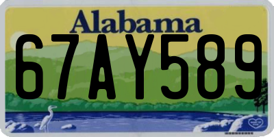 AL license plate 67AY589
