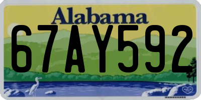 AL license plate 67AY592