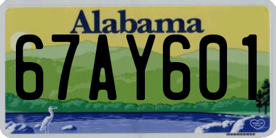 AL license plate 67AY601