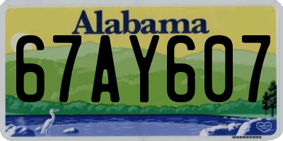 AL license plate 67AY607