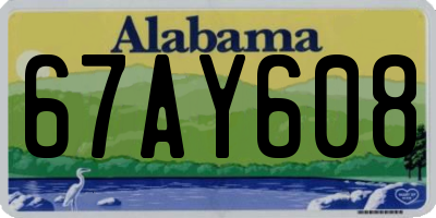 AL license plate 67AY608
