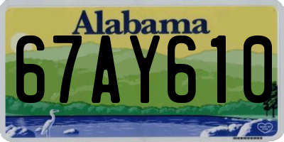 AL license plate 67AY610