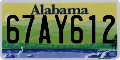 AL license plate 67AY612