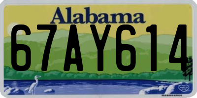 AL license plate 67AY614