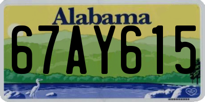 AL license plate 67AY615