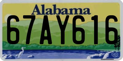 AL license plate 67AY616