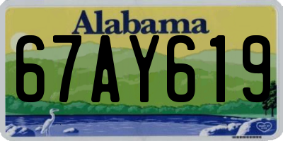 AL license plate 67AY619