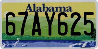 AL license plate 67AY625
