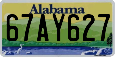 AL license plate 67AY627