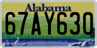 AL license plate 67AY630