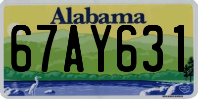 AL license plate 67AY631