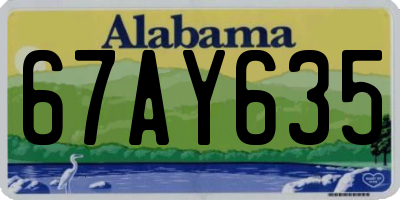AL license plate 67AY635