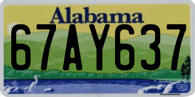 AL license plate 67AY637