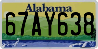 AL license plate 67AY638