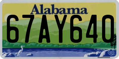 AL license plate 67AY640