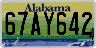 AL license plate 67AY642