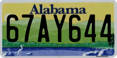 AL license plate 67AY644