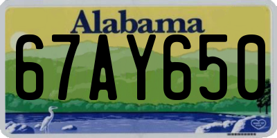 AL license plate 67AY650