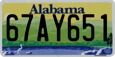 AL license plate 67AY651