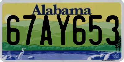 AL license plate 67AY653
