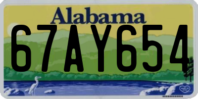 AL license plate 67AY654