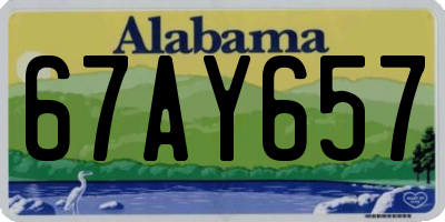 AL license plate 67AY657