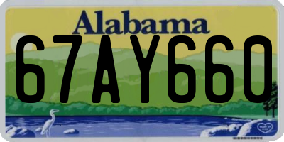 AL license plate 67AY660