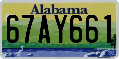 AL license plate 67AY661