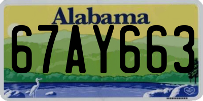 AL license plate 67AY663