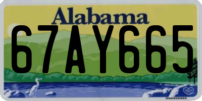 AL license plate 67AY665