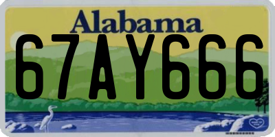 AL license plate 67AY666