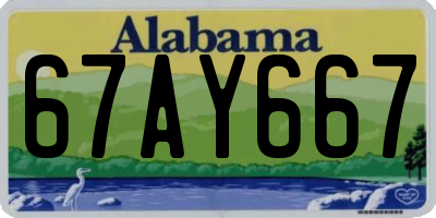 AL license plate 67AY667