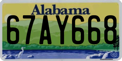AL license plate 67AY668