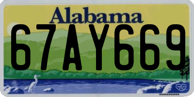 AL license plate 67AY669