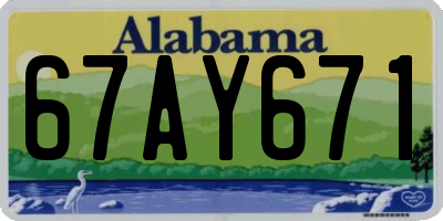 AL license plate 67AY671