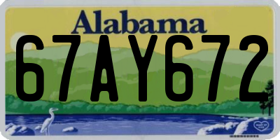AL license plate 67AY672
