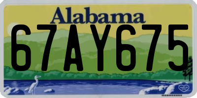 AL license plate 67AY675